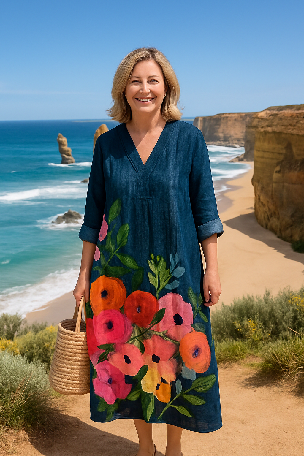 Coralyn | Vivid Bloom & Seaside Ease